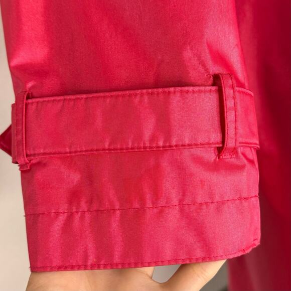 Vintage Hot Pink Belted Trench Coat Belted Worthington Halloween Size 12 - Picture 8 of 8